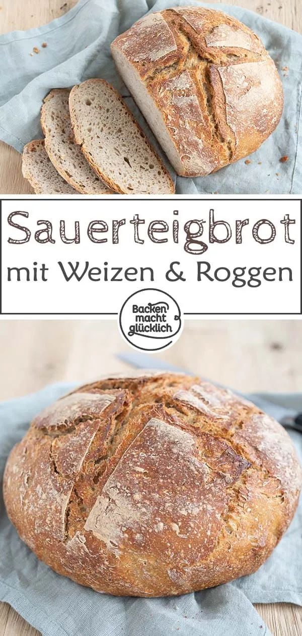Knusprige Kruste eines Bauernbrotes aus dem Dutch Oven