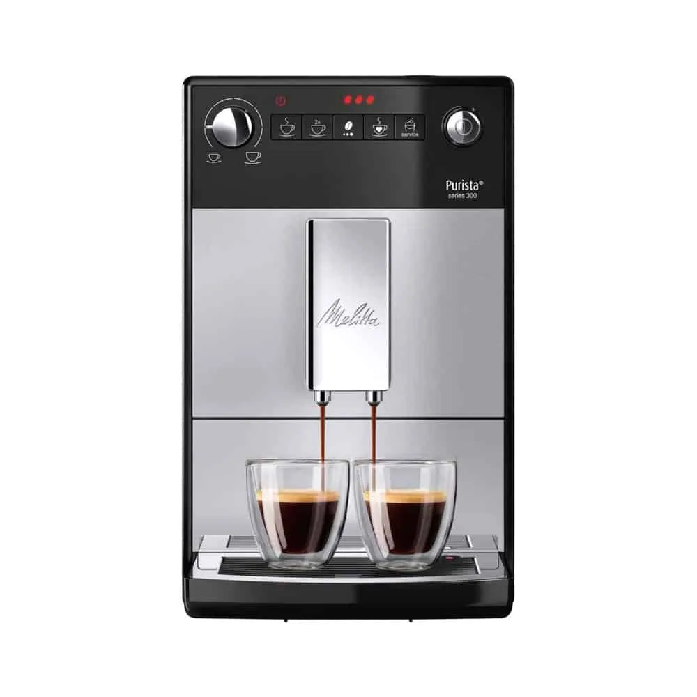 Kompakter Melitta Purista Kaffeevollautomat für Espresso
