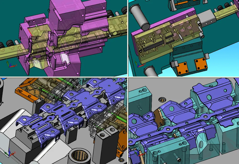 Komplexes Stanzwerkzeugdesign mit Logopress 3 Software