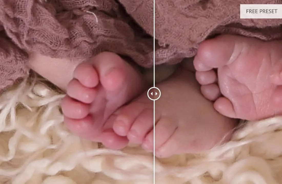 Kostenlose Baby Photoshop Actions für Neugeborenenfotos: Effekte und Hautretusche für glattere Haut