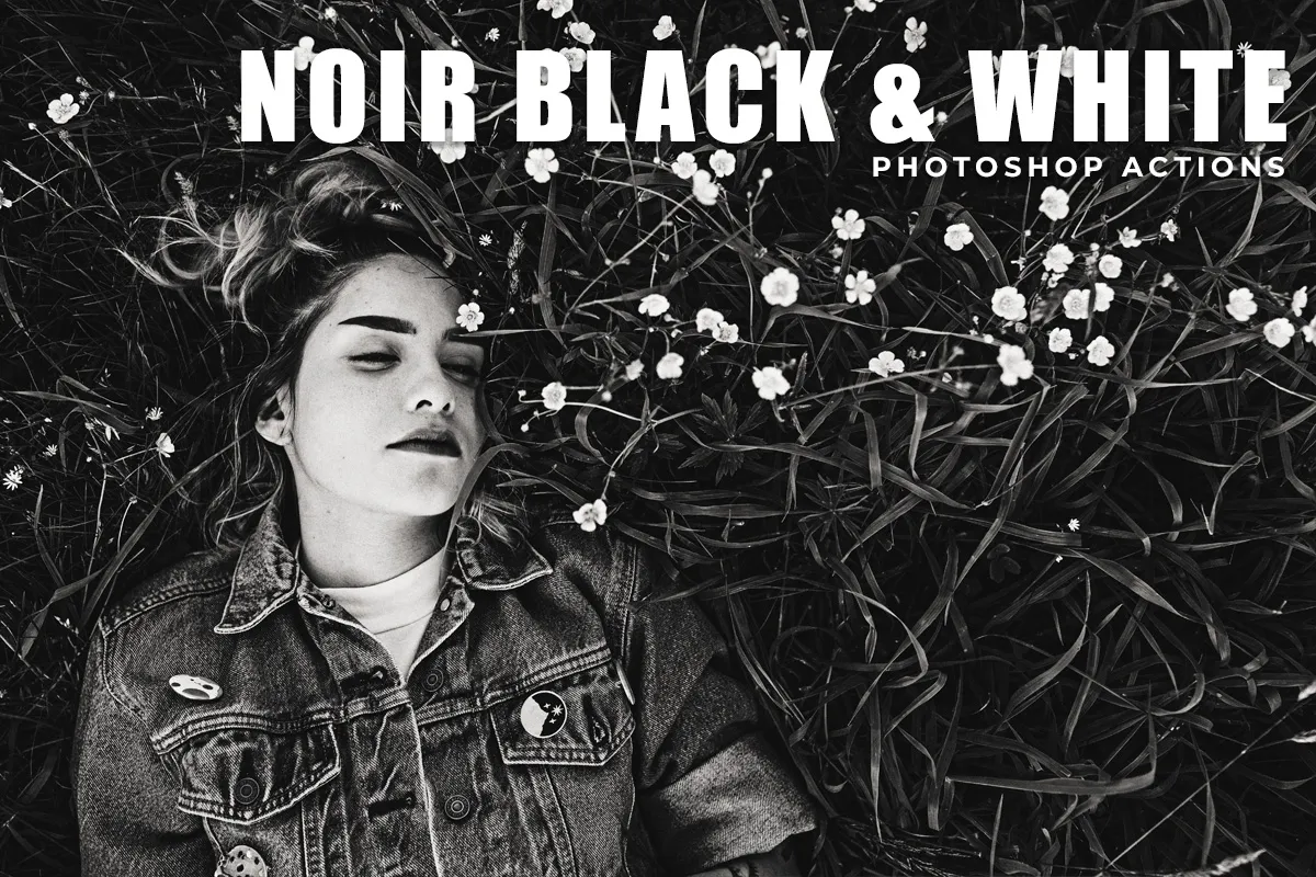 Kostenlose Noir Schwarz-Weiß Photoshop Actions für einen klassischen Vintage-Look und erhöhte Bildqualität