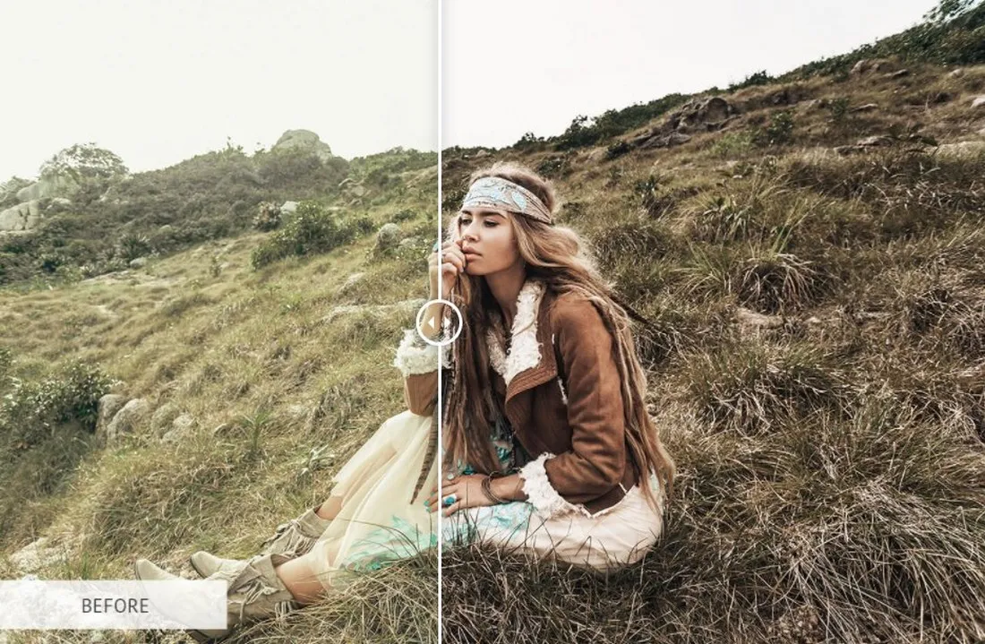 Kostenloser Porträt Instagram Filter PS Action für professionelle Vintage-Looks in Instagram-Posts