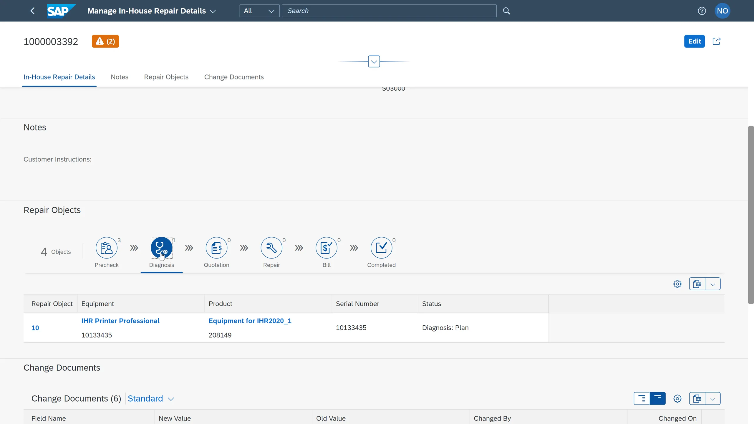 Kostenpflichtige Diagnose für Reparaturen in SAP S/4HANA 2022