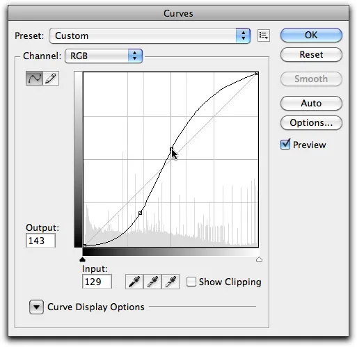 Kurven-Anpassung in Photoshop