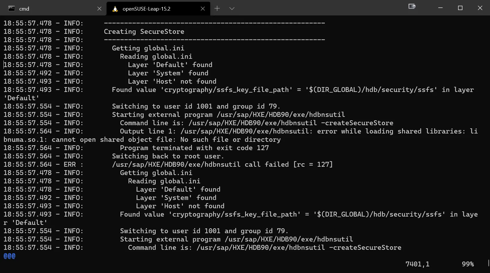 libnuma.so ebenfalls erforderlich