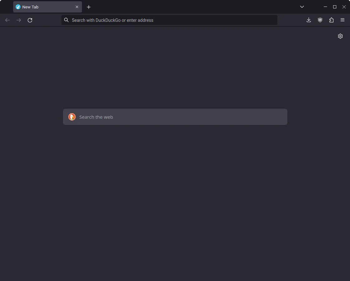 LibreWolf Browser im Dunkelmodus mit Fokus auf Datenschutzfunktionen.