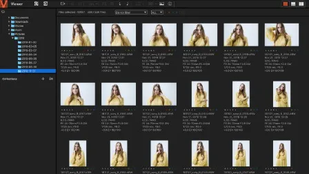 Miniaturansicht von Fotos im Imaging Edge Desktop Viewer