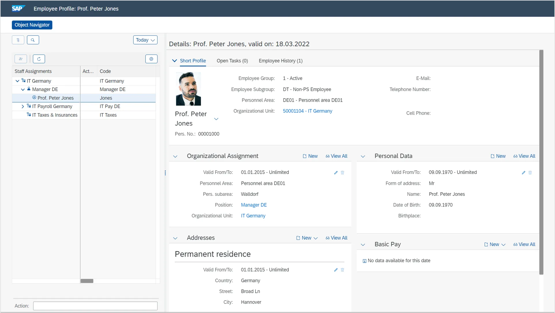 Mitarbeiterprofil in den SAP Fiori Self-Services von SAP S/4HANA 2022