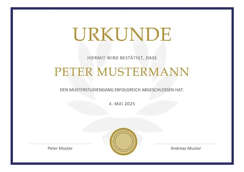 Moderne Ehrenurkundenvorlage in PowerPoint