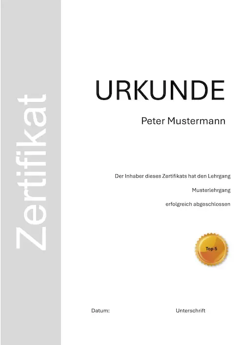 Moderne Urkunden Vorlage im PowerPoint-Format