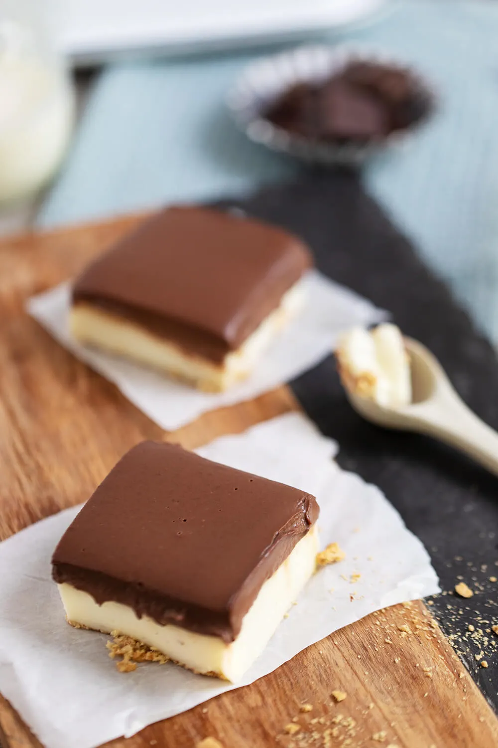 Monte-Kuchen ohne Backen mit Vanille-Schoko-Schichten
