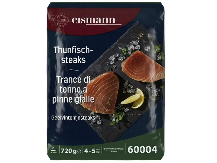 Nahaufnahme eines frisch zubereiteten Thunfischsteaks, servierfertig