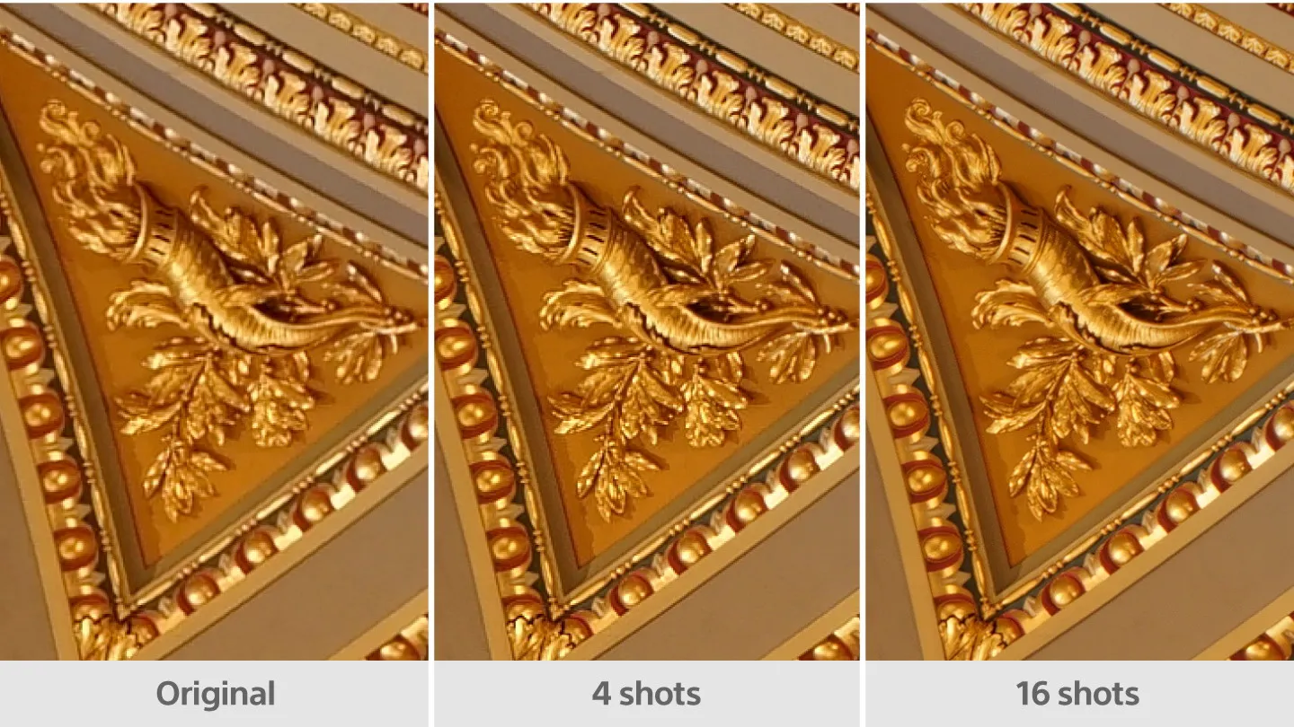 Nahaufnahme eines Kunstwerks, optimiert mit Pixel Shift Multi Shooting für maximale Schärfe