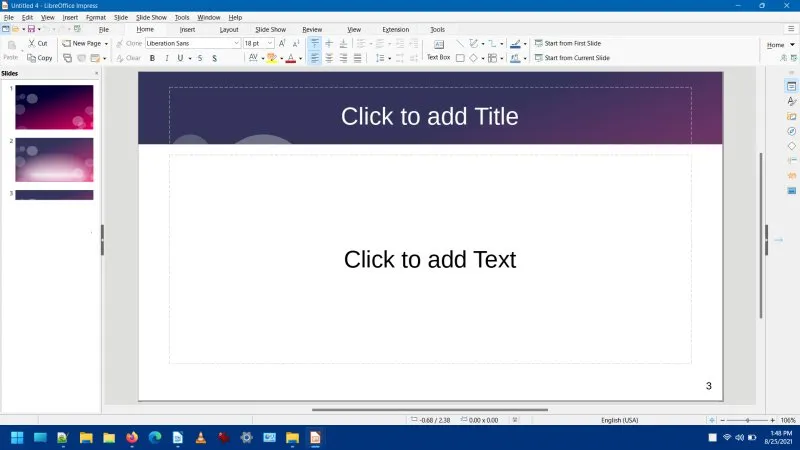 Native LibreOffice Vorlage 2 mit Anzeigeproblem in der Seitenleiste