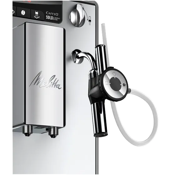 Offenes Fach der Melitta Caffeo Solo Perfect Milk zur Reinigung der Brüheinheit