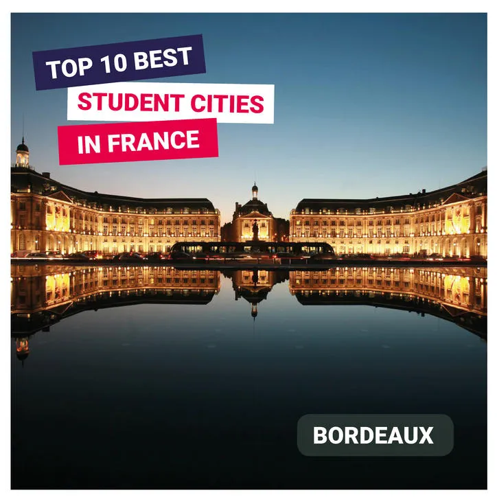 Panoramablick auf Bordeaux bei Sonnenuntergang mit der Pont de Pierre