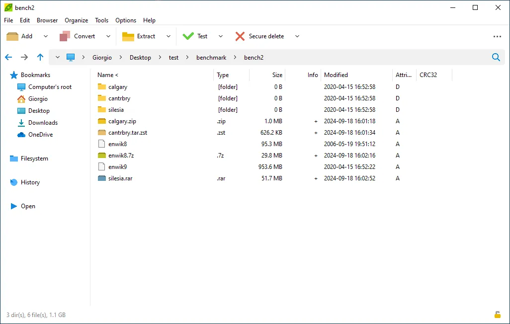 PeaZip Benutzeroberfläche unter Windows – Eine starke WinRAR Alternative