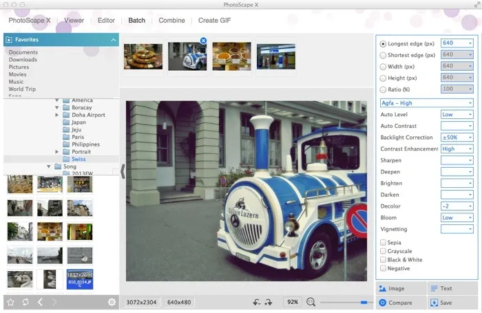 PhotoScape X Interface
