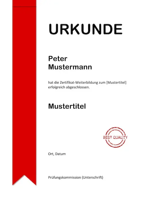 PowerPoint Urkundenentwurf in Rot und Gold