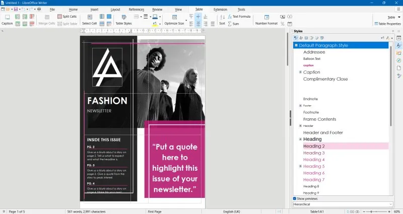 PowerPoint-Vorlage 1 in LibreOffice 7.2
