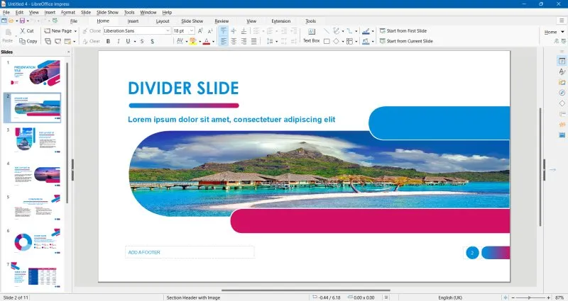 PowerPoint-Vorlage 4 in LibreOffice 7.2