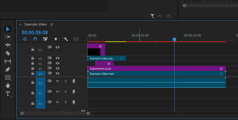 Premiere Pro mehrere Videoebenen
