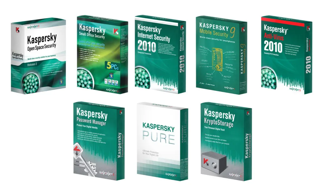 Produktbox der Kaspersky Sicherheitssoftware 2009.