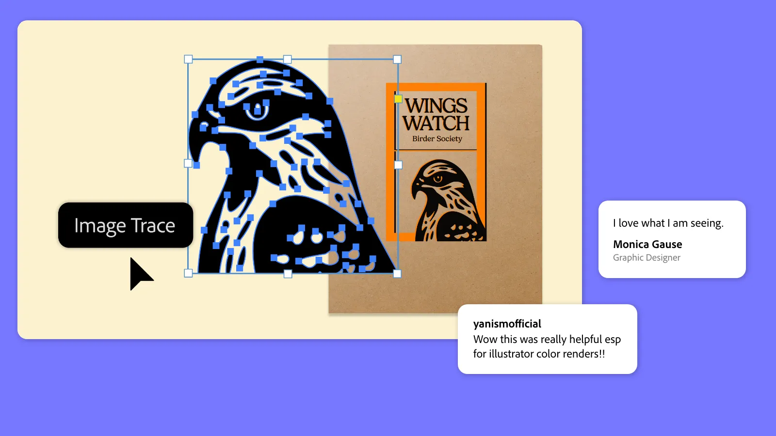 Rasterbild wird in Adobe Illustrator in eine präzise Vektorgrafik umgewandelt