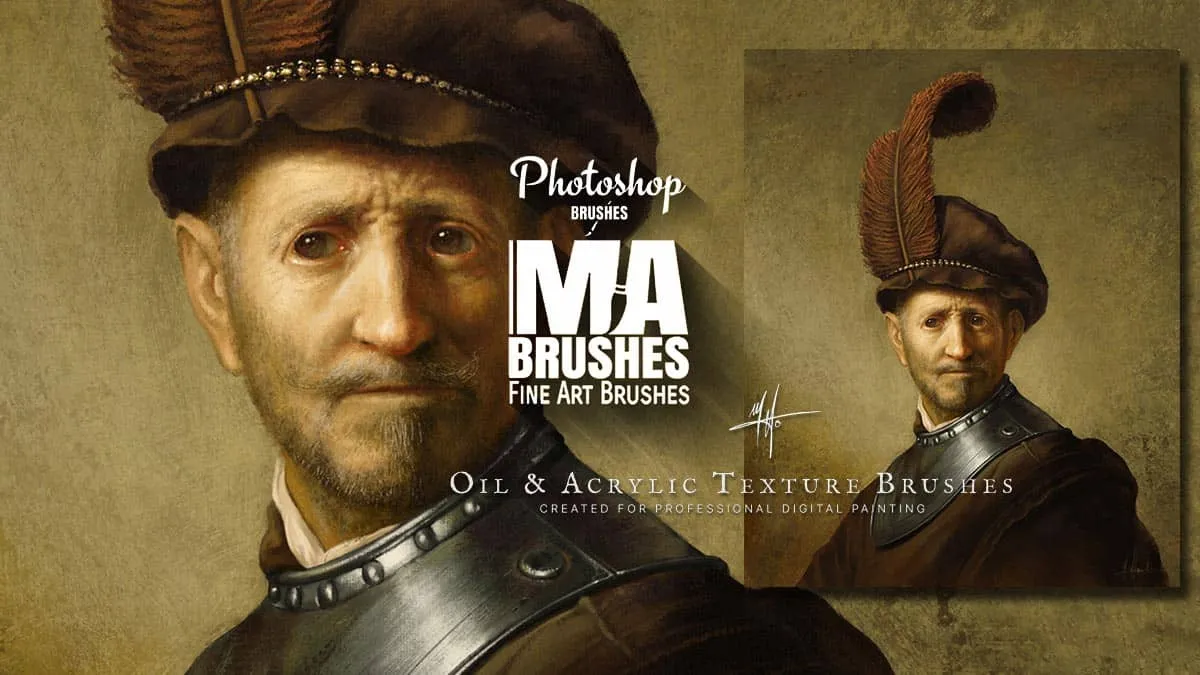 Realistisches digitales Porträt, gemalt mit MA-Brushes, zeigt die Möglichkeiten beim Photoshop Malen