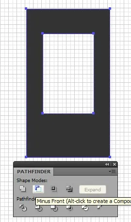 Rechtecke ausschneiden, um eine Halterung für den Illustrator DVD-Player zu erstellen
