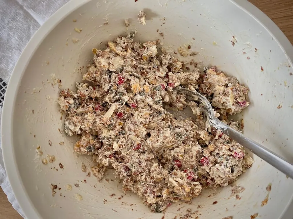 Rezept Protein Müsliriegel Mandel-Feige Zubereitung Teig