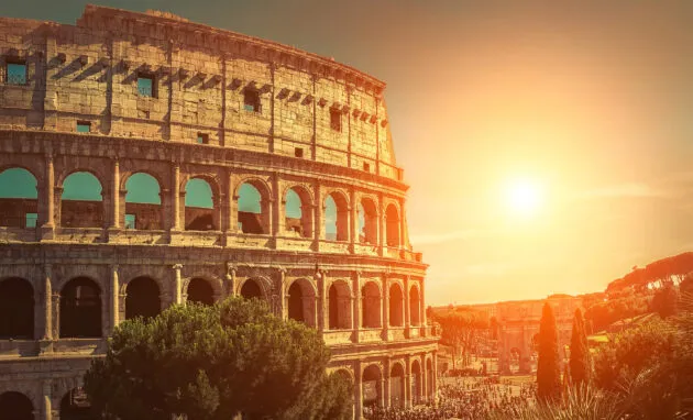 Rom Colosseum bei Sonnenuntergang