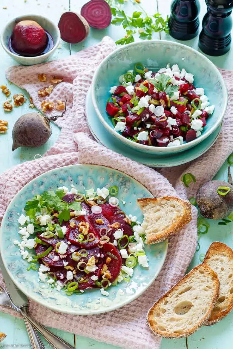 Rote Bete Salat mit Feta und Walnüssen