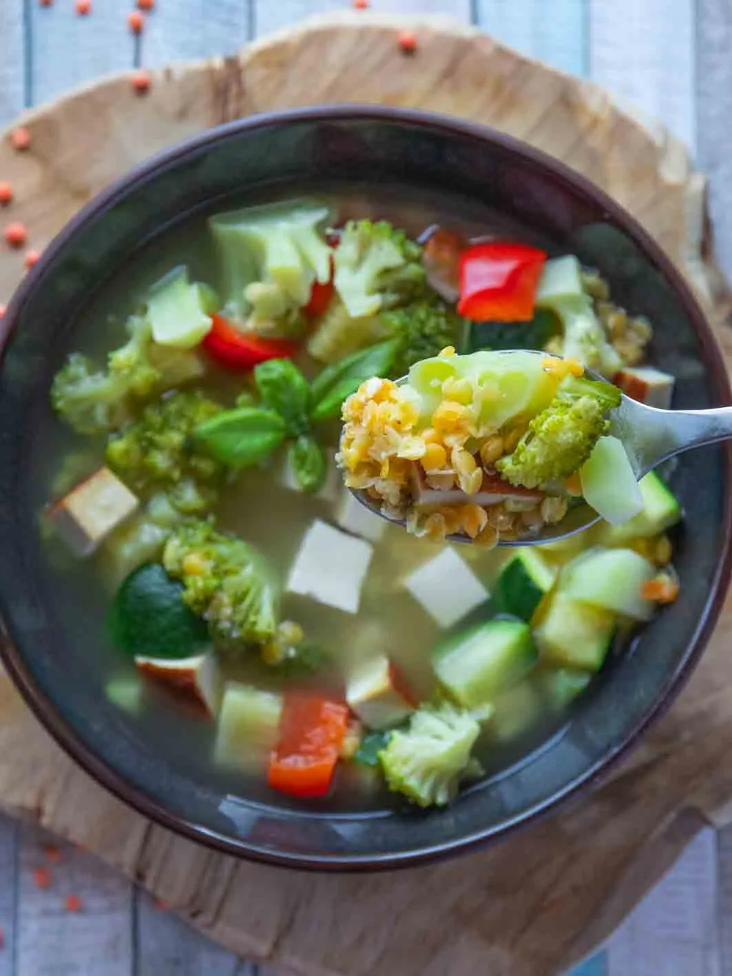 Rote Linsen Suppe kalorienarm