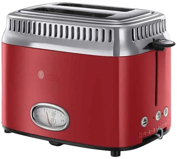 Russell Hobbs Retro Toaster mit Uhr und Bräunungsregler