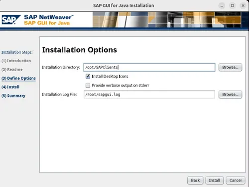 SAP GUI Installations-Assistent: Verzeichnis auswählen