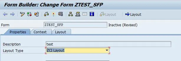 SAP SFP Layout-Typ auf ZCI Layout umstellen