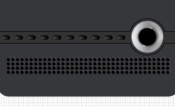 Schatteneffekt für die Indikatorkreise des Illustrator DVD-Players