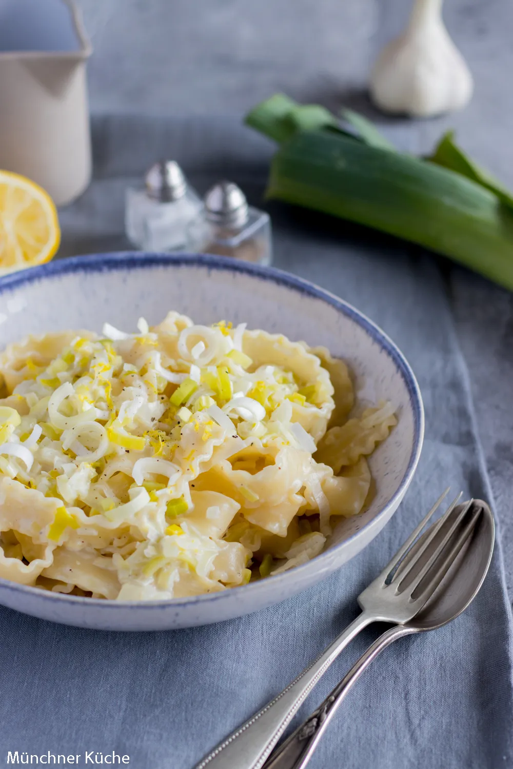 Schnelle Küche: Pasta mit Lauch-Zitronen-Sauce