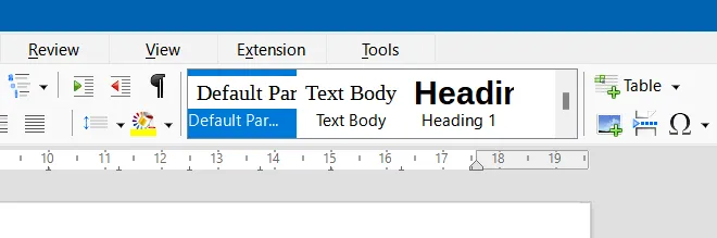 Schnellzugriff auf Stile in LibreOffice Writer