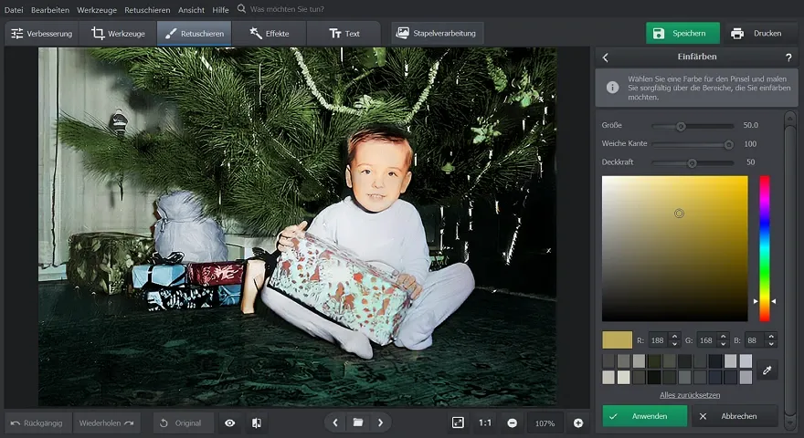 Schwarz-Weiß-Foto kolorieren