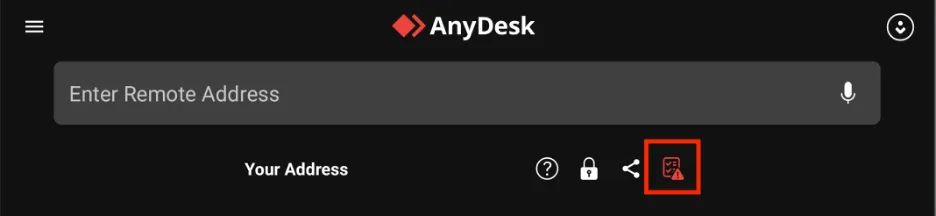 Screenshot der AnyDesk Einrichtungs-Checkliste auf Android, die Berechtigungen anzeigt