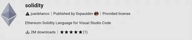 Screenshot der neu veröffentlichten, schädlichen Erweiterung im Open VSX Repository mit einer manipulierten Downloadzahl von 2 Millionen, ein Risiko für Kaspersky Visual Studio Anwender.