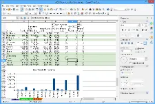 Screenshot von Apache OpenOffice Calc mit Benutzeroberfläche und Tabellenblatt