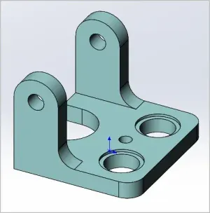 SolidWorks Maker Ansicht eines Bauteils mit aktivierter 'Fillet Major'-Konfiguration und sichtbaren Verrundungen, demonstriert Konfigurationswechsel.
