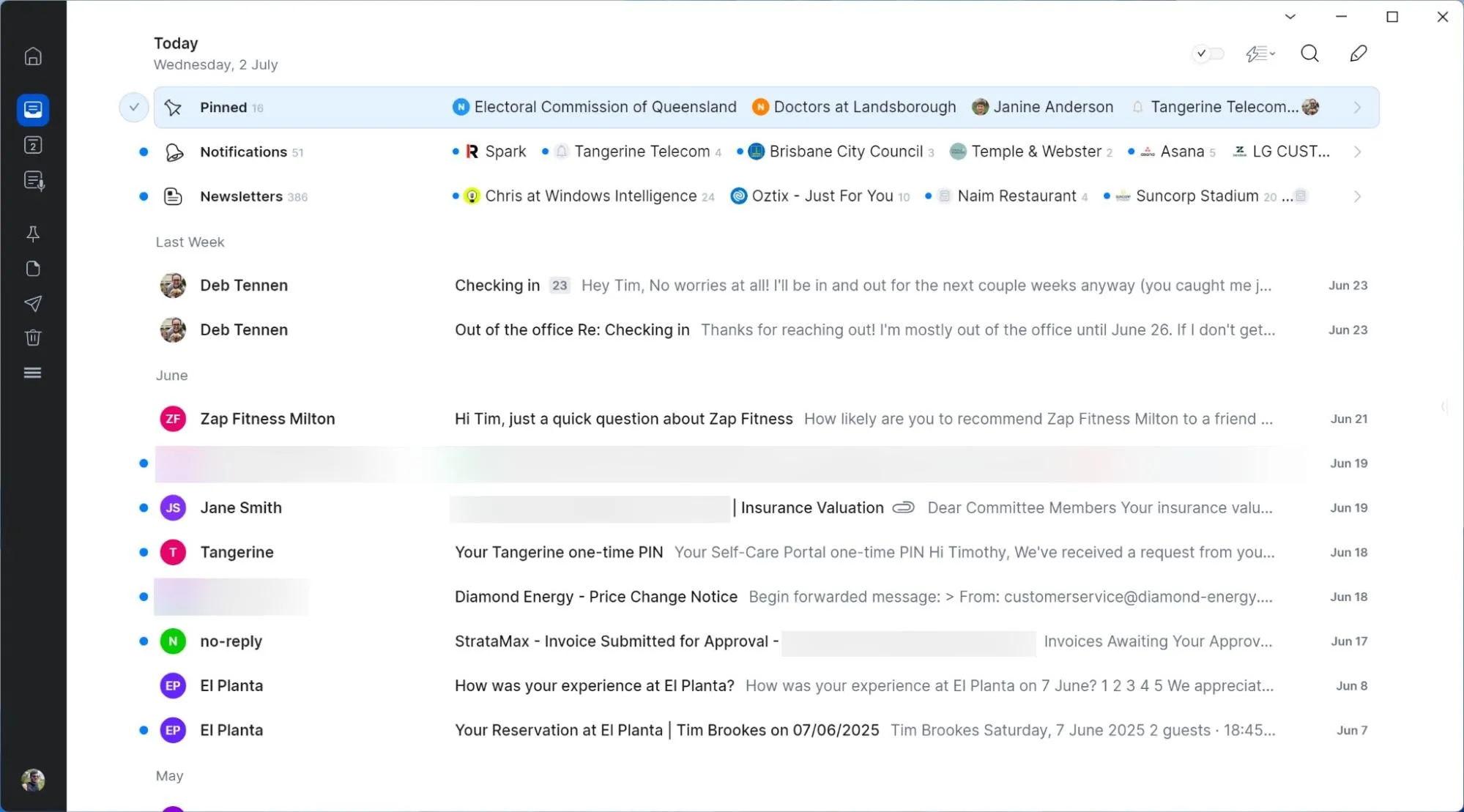 Spark-Benutzeroberfläche, der perfekte Windows Mail-Client, um Ihren Posteingang als To-Do-Liste zu organisieren