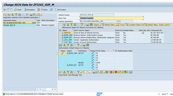Speichern der geänderten Vorschläge in der SU24-Variante