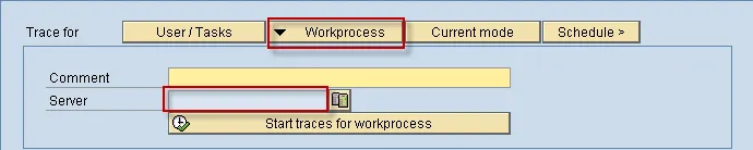 ST12 Trace Parameter Auswahl für Benutzer und Workprozess