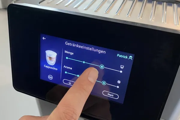 Stiftung Warentest Kaffeevollautomaten Display