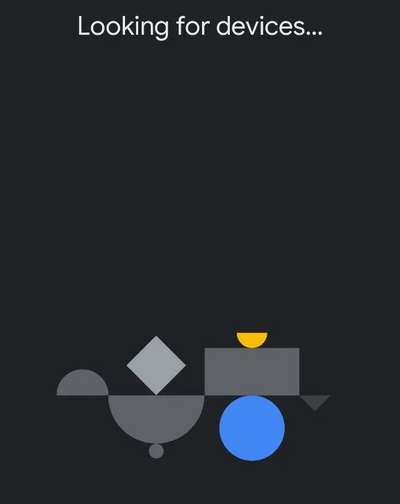 Suche nach einem kompatiblen Smart TV in der Google Home App für Chromecast